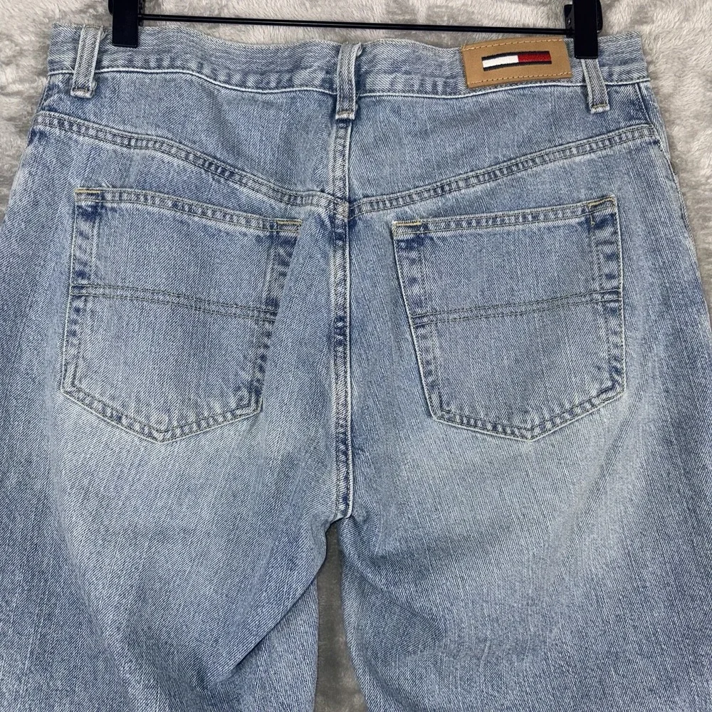 Tommy Hilfiger Jeans Relaxed Straight Leg‎ Women's 34x30 Blue Denim Vintage